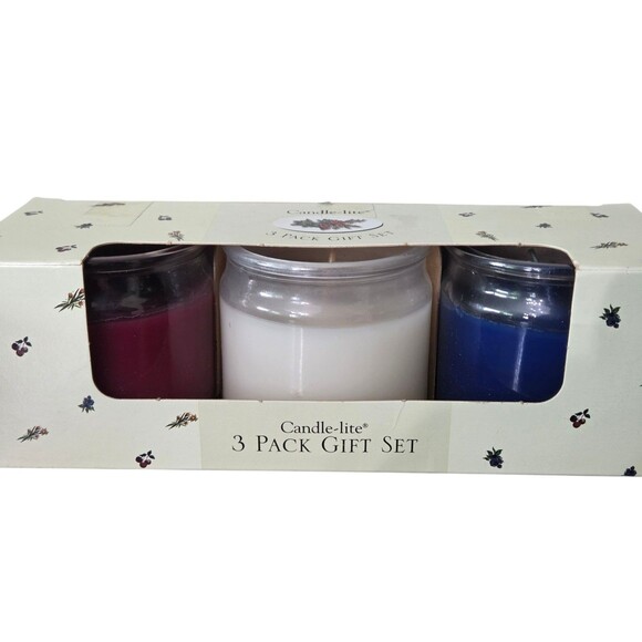 Candle Collection Gift Set Candles Candle-lite Vanilla Blueberry Black Cherry - Picture 1 of 6
